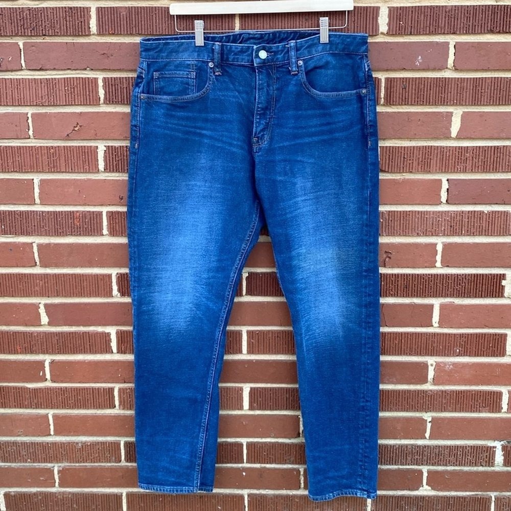 Bonobos Men's Athletic Fit Medium Wash Denim Blue Jeans 35‎ x 30